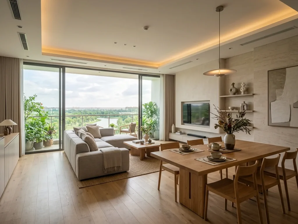 Ảnh minh họa không gian chính Căn hộ 3 phòng ngủ Central Bay